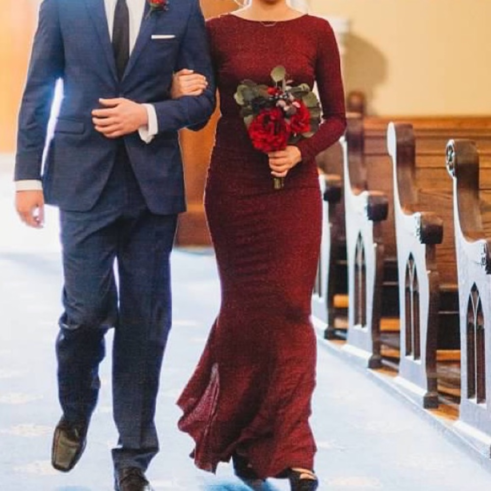 WINDSOR Glitter Long Sleeve Dress